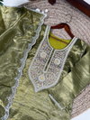 NNK3037 Gold Crush Sequins And Thread Embroidery Work Top With Bottom Dupatta Wholesale Price In Surat